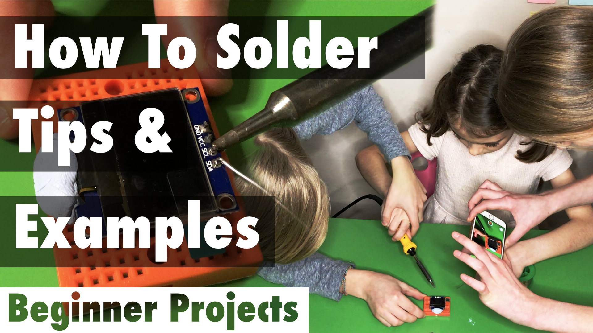 how to solder - 3 kids soldering