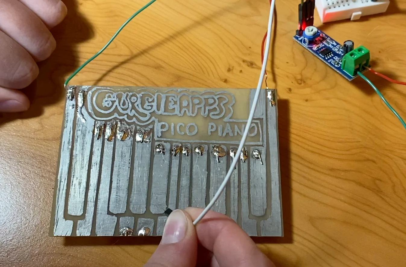 etched copper plate diy stylophone